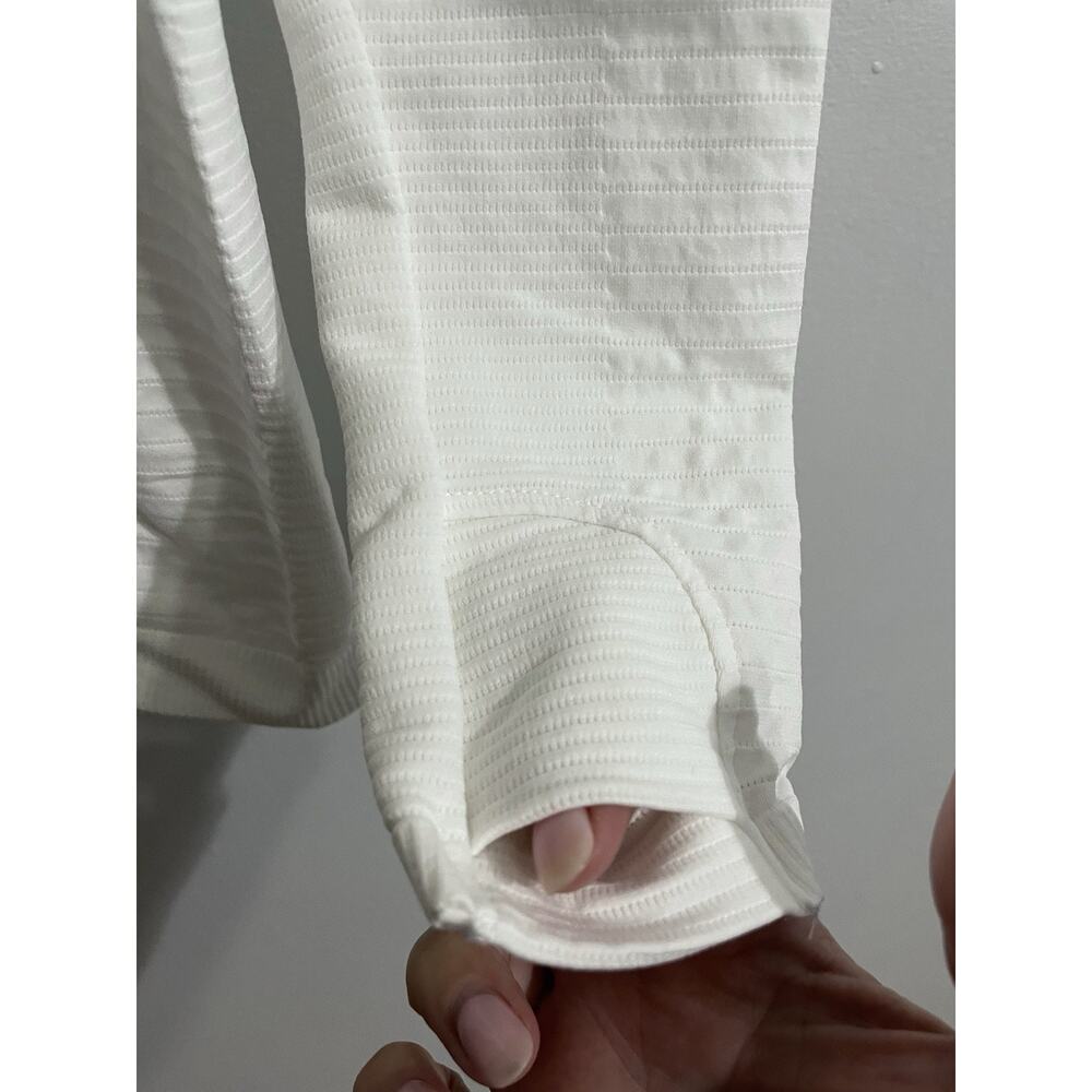 Athleta Flurry Blizzard Rib Turtleneck Large Bright White Seamless Stretch - Picture 4 of 9